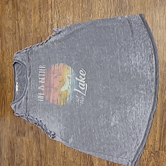 Maurices Tops - Maurices Charcoal Graphic Tank Top Women's Size XL Pre-Owned Summer Outdoors